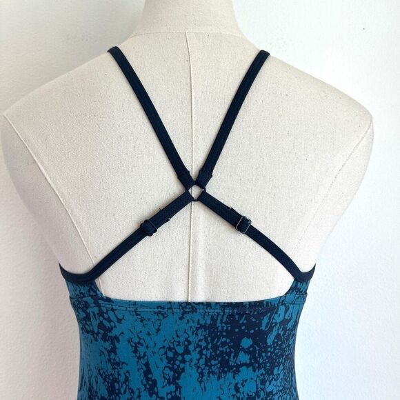 Nike Swim Women's Nike High-Neck Swim Tankini Teal Navy Size Small - Picture 5 of 14